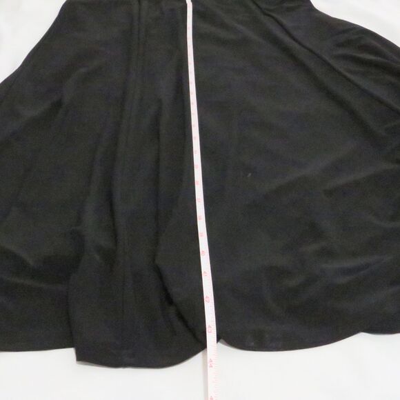 Rena Rowan Black Dress Women Sz 6 Midi Length Sleeveless V-Neck Easy Care Dressy - Picture 7 of 10